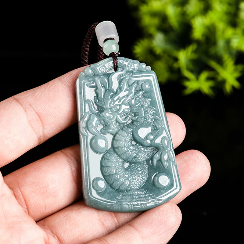 Unique Jade Dragon Necklace Protection & Success