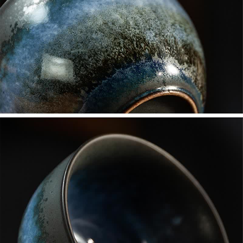 Ceramic Black Cat Tea Cup 140ml - Japanese Tableware