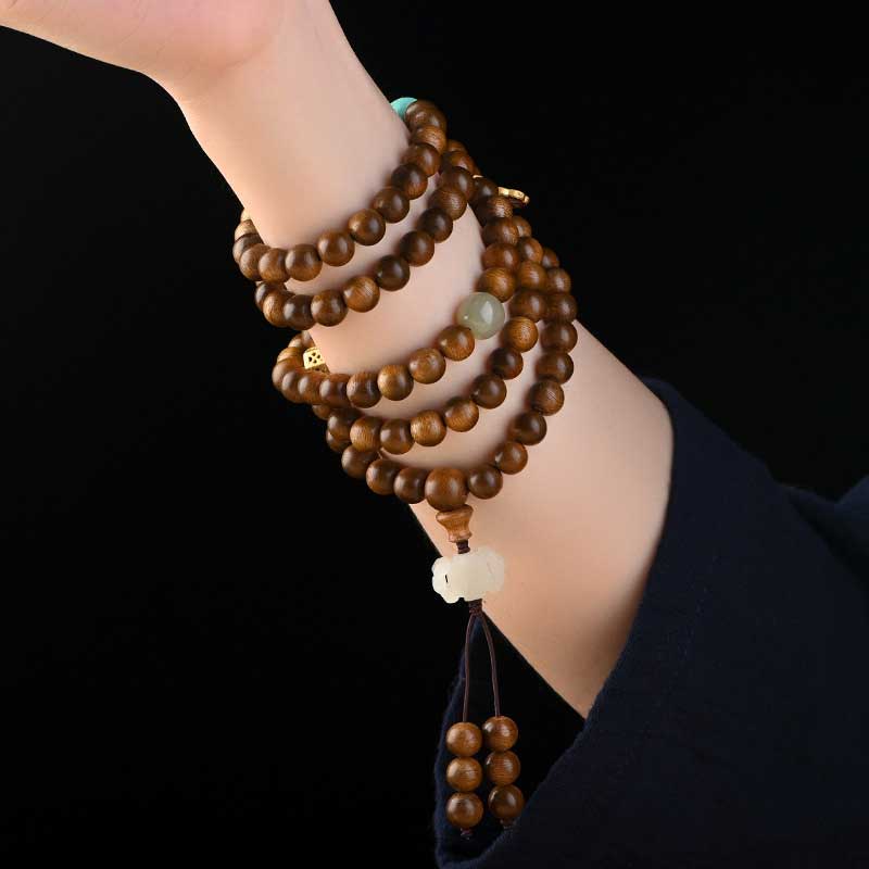 6mm Rosewood Protection Calm Bracelet Mala