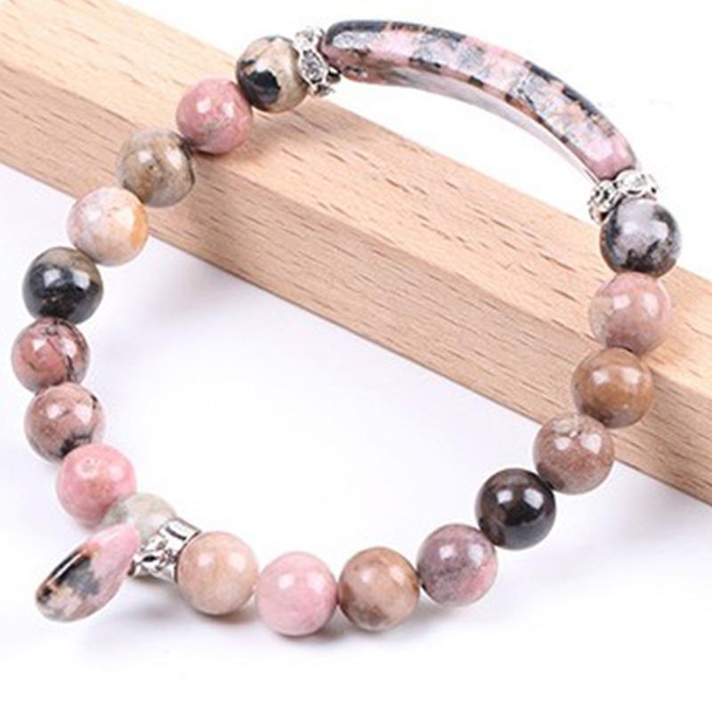 8mm Clear Quartz Love Heart Healing Bracelet for Balance