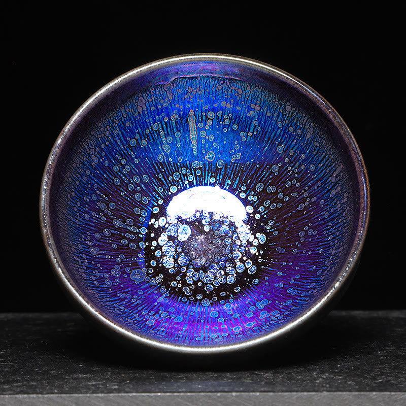 9.2cm Blue Jianzhan Ceramic Tea Cup for Ceremony