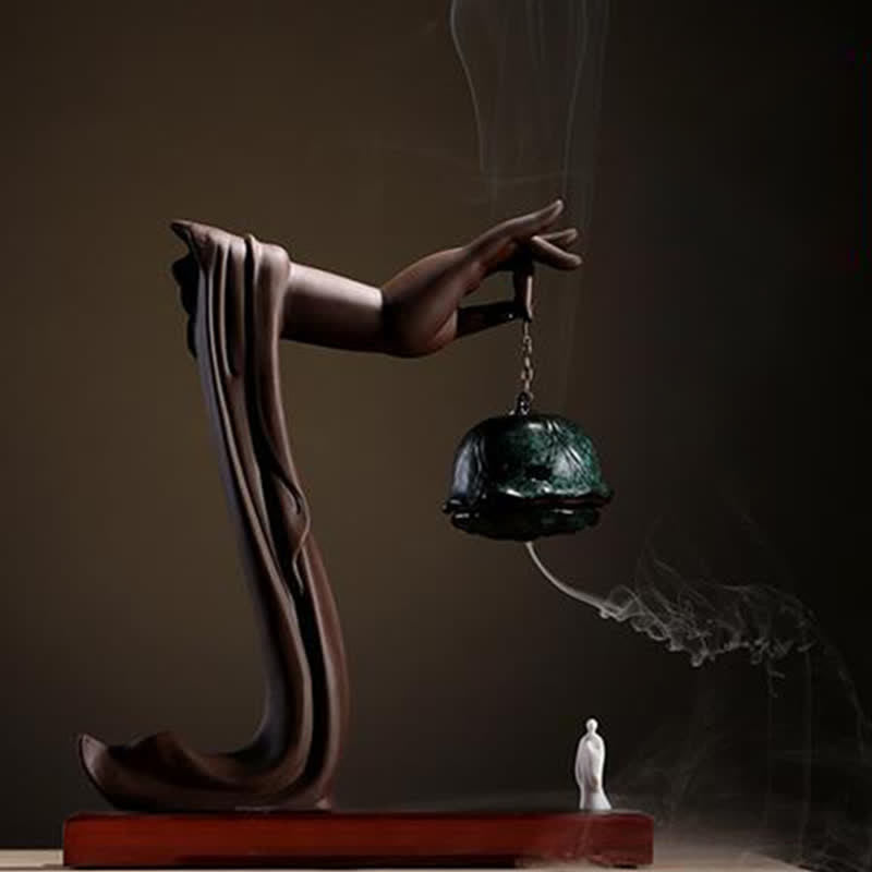 Tibetan Lotus Ceramic Incense Burner