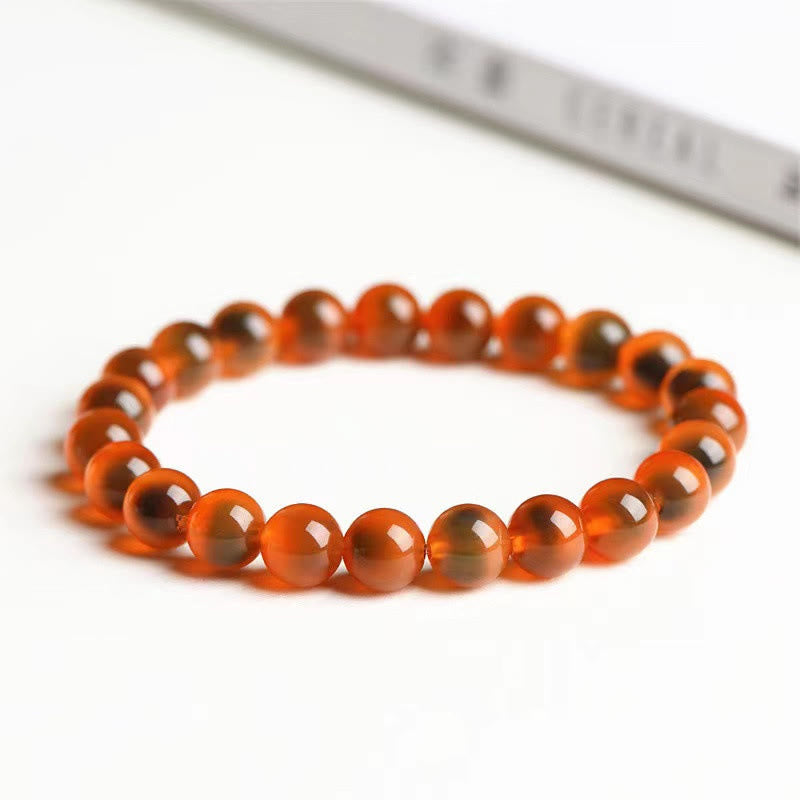 8mm Candy Agate Harmony Bead Agate Bracelet for Strength