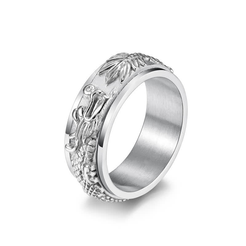 8mm Dragon Titanium Steel Stimulation Ring Unisex