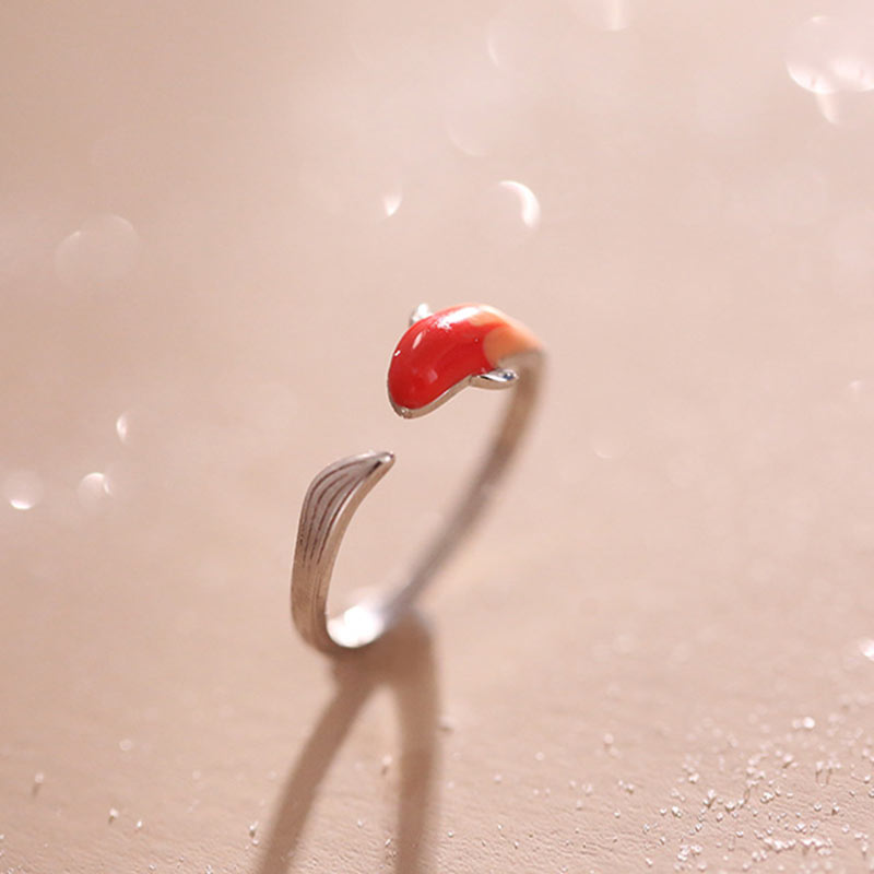 Adjustable Copper Koi Fish Ring | Balance & Luck Jewelry