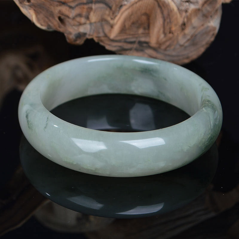 52mm Natural Jade Bracelet for Luck and Prosperity