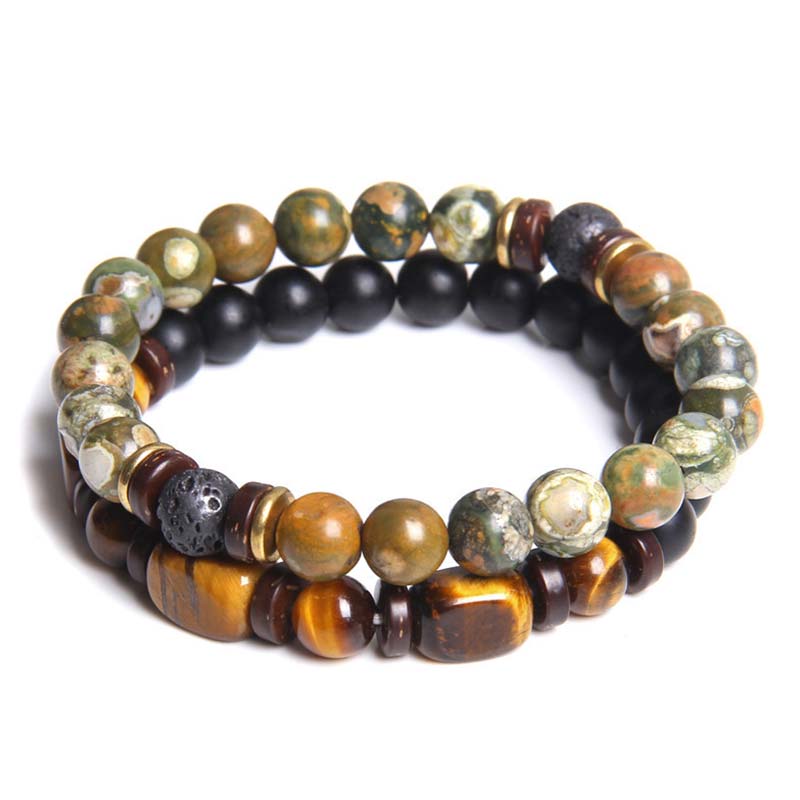 8mm Tiger Eye Emperor Stone Healing Bracelet for Meditation