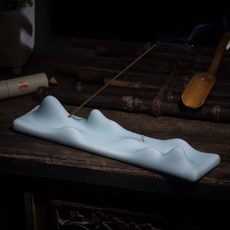 Mountain Cloud Ceramic Incense Holder for Meditation Balance
