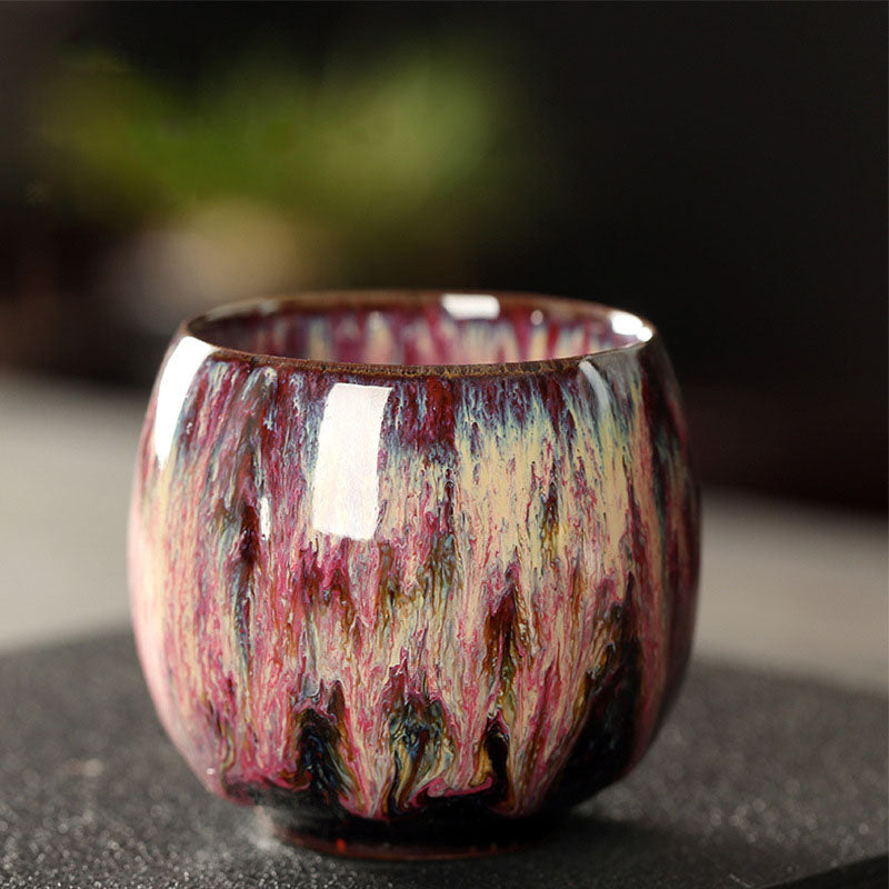 Multicolored Kiln Change Jianzhan Ceramic Tea Cup 110ml