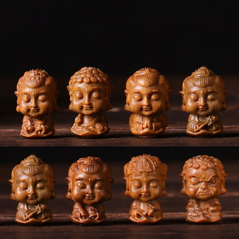 Green Sandalwood Chinese Zodiac Buddha Decoration