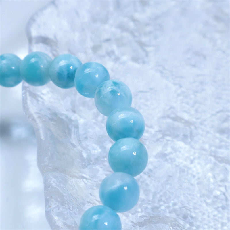 Larimar Wisdom Confidence Bracelet 8mm Natural Stone