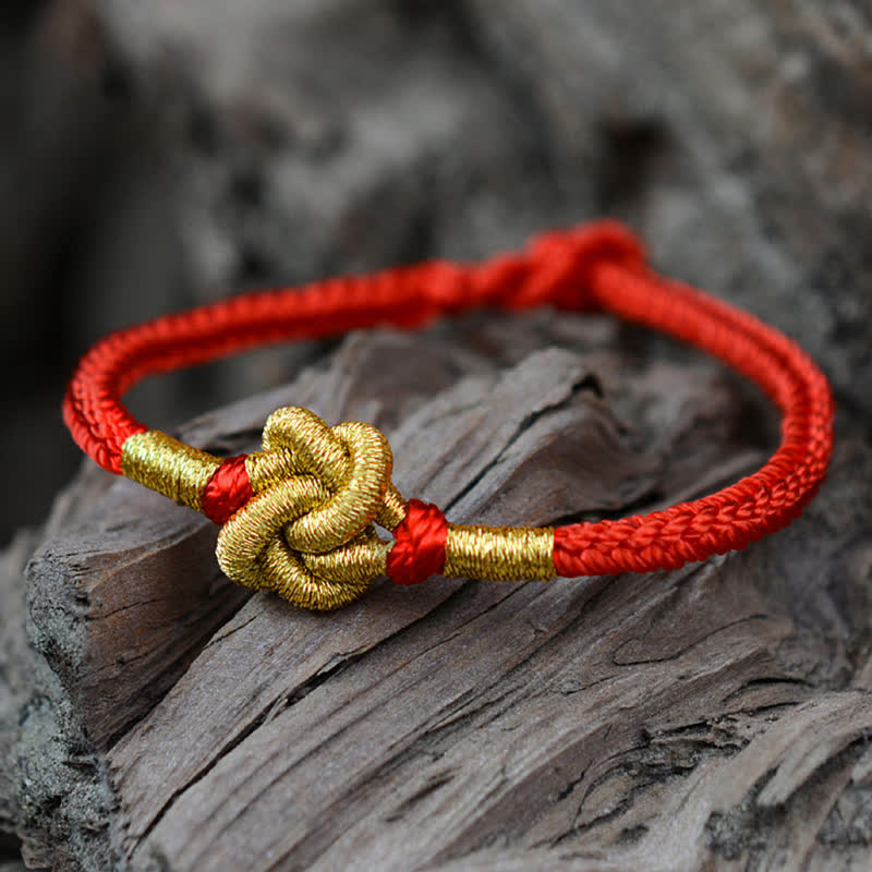 Red String Luck Strength Bracelet | Handmade Chinese Knotting