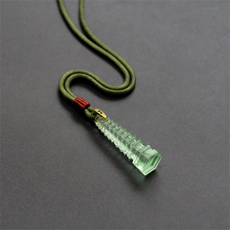 Liuli Ancient Pagoda Spiritual Necklace for Wisdom