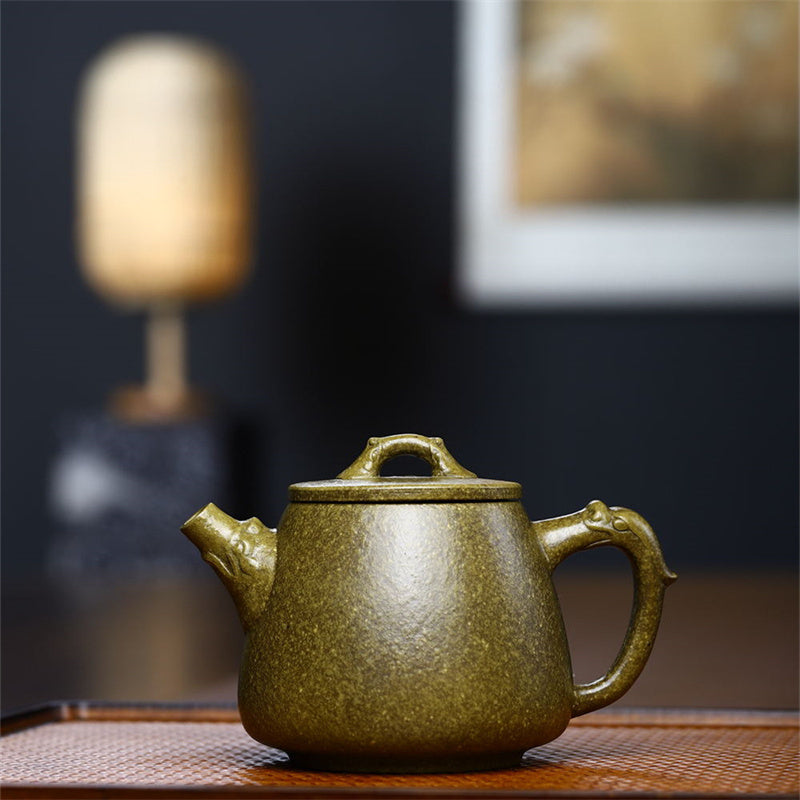 Semi-Handmade Yixing Yellow Green Purple Clay Teapot 240ml
