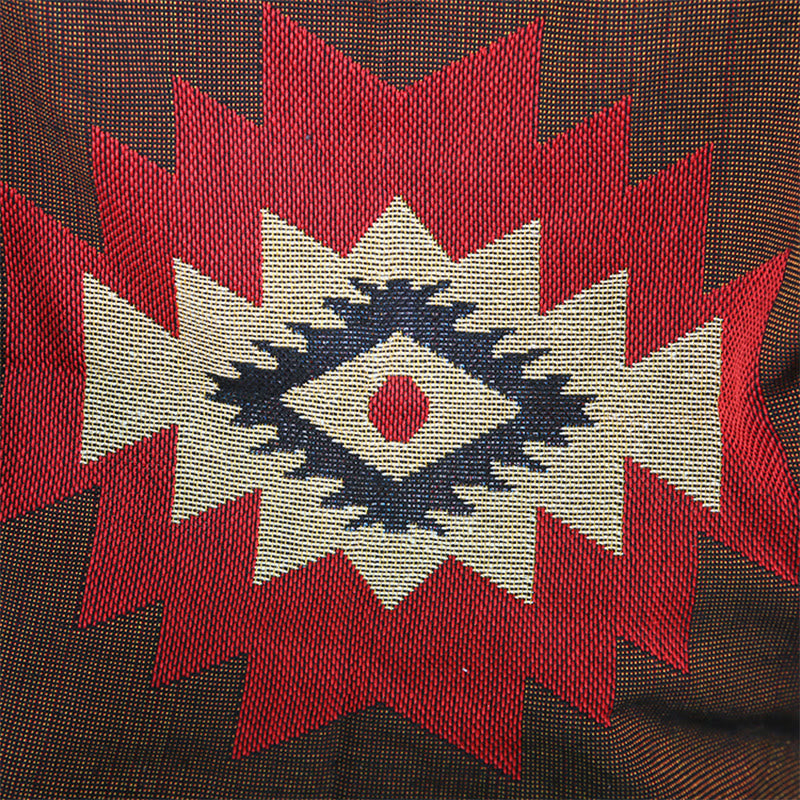 Hand-Dyed Tibetan Geometric Blanket | Zen Decor Comfort