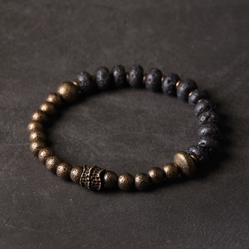8mm Lava Rock Copper Spiritual Balance Bracelet