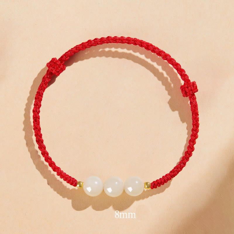 8mm Jade Lucky Bead Prosperity Bracelet