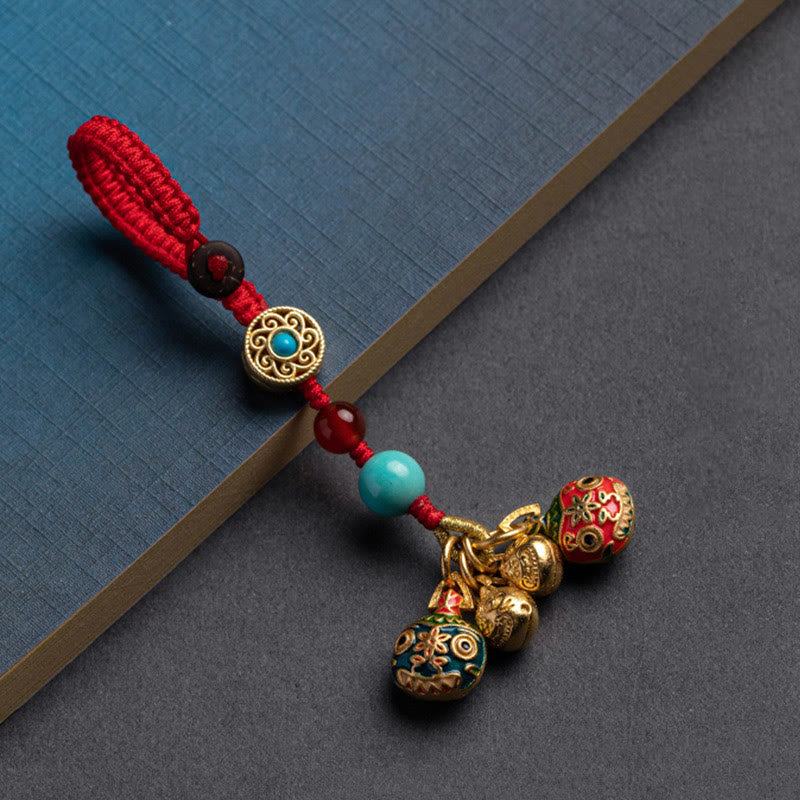 Gold Swallowing Beast Family Luck Key Chain for Spiritual Wealth