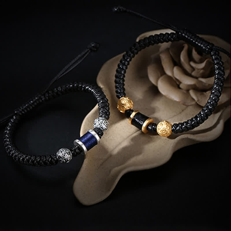 999 Sterling Silver Copper Coin Balance Bracelet for Spiritual Protection