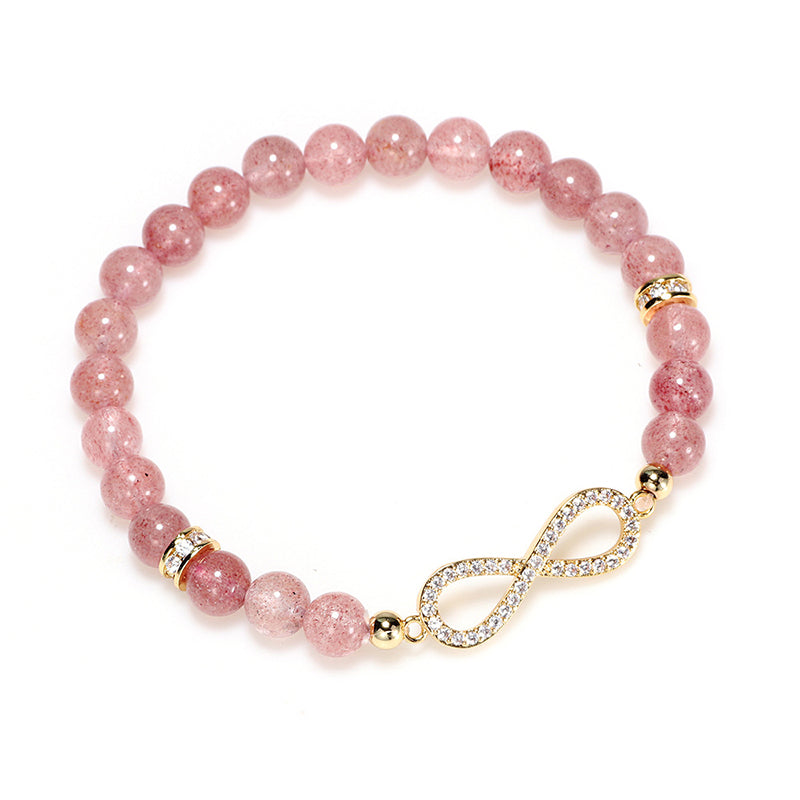 7mm Natural Strawberry Quartz Positivity Spiritual Bracelet