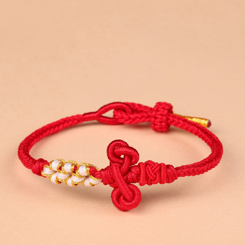 Red String Bracelet with Wenchang Knot | Luck & Strength