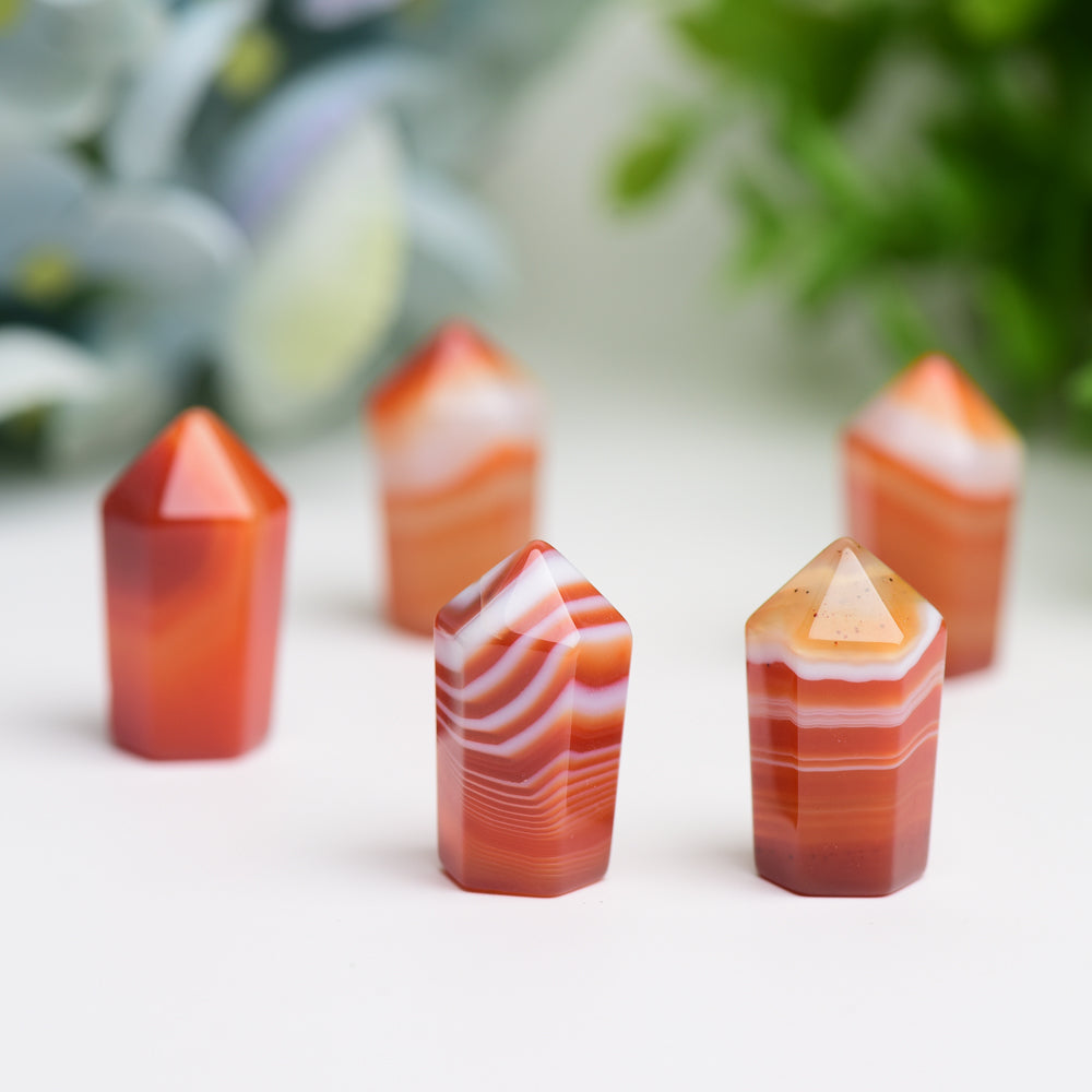 1.0 inch Carnelian Mini Crystal Point for Healing