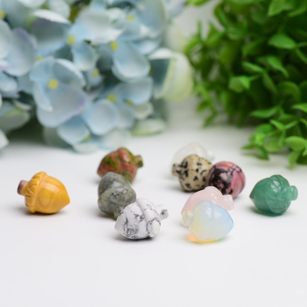 1.0 inch Mixed Crystal Acorn Figurine for Jewelry DIY
