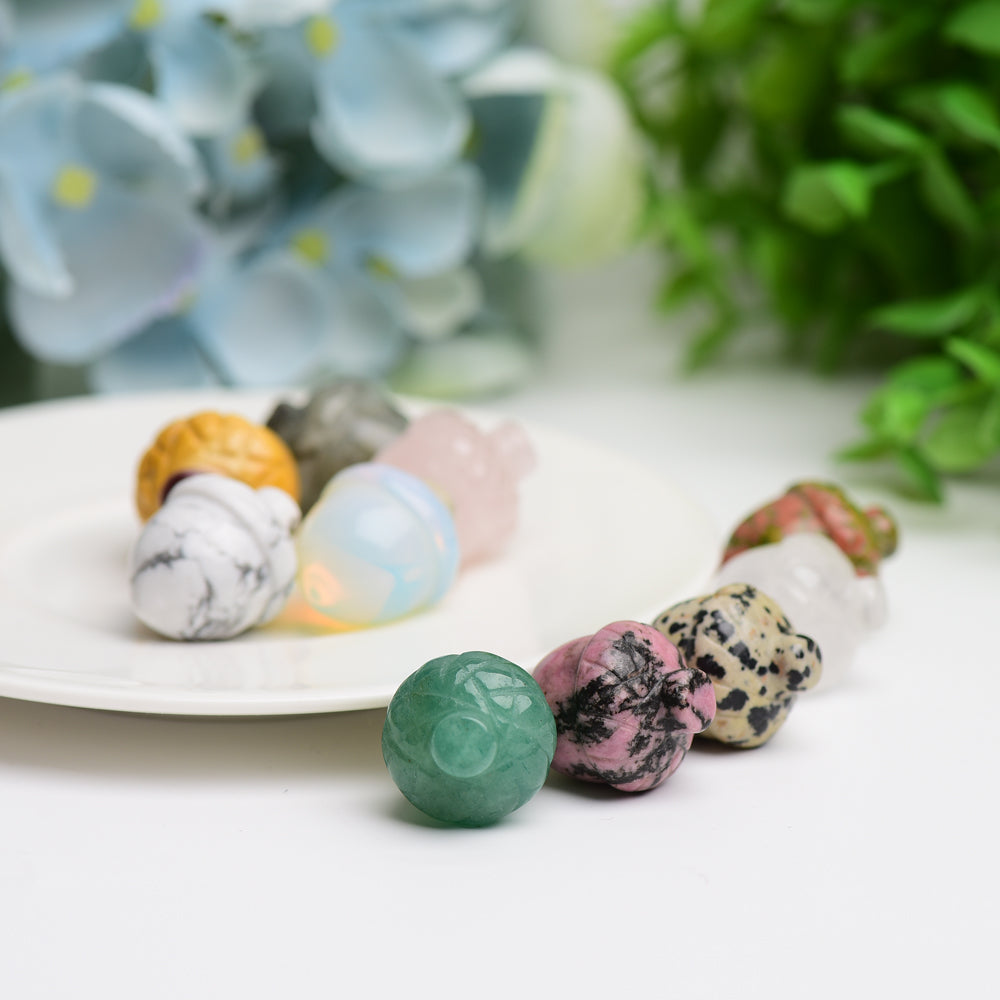 1.0 inch Mixed Crystal Acorn Figurine for Jewelry DIY