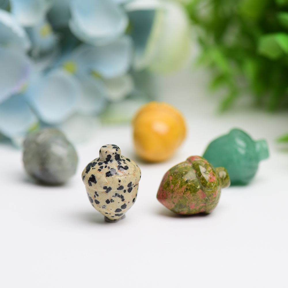 1.0 inch Mixed Crystal Acorn Figurine for Jewelry DIY