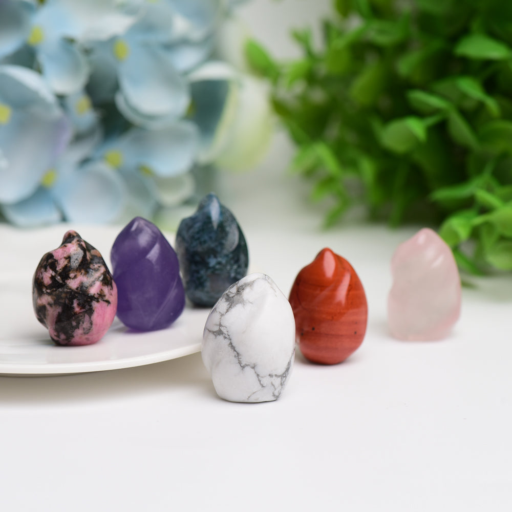 1.0 inch Mixed Crystal Mini Flame Carvings for Healing