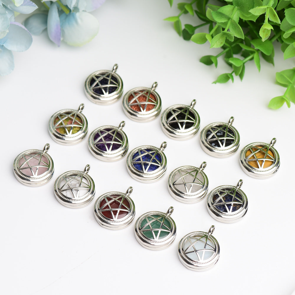 1.0-inch Mixed Crystal Pentagram Spiritual Necklace