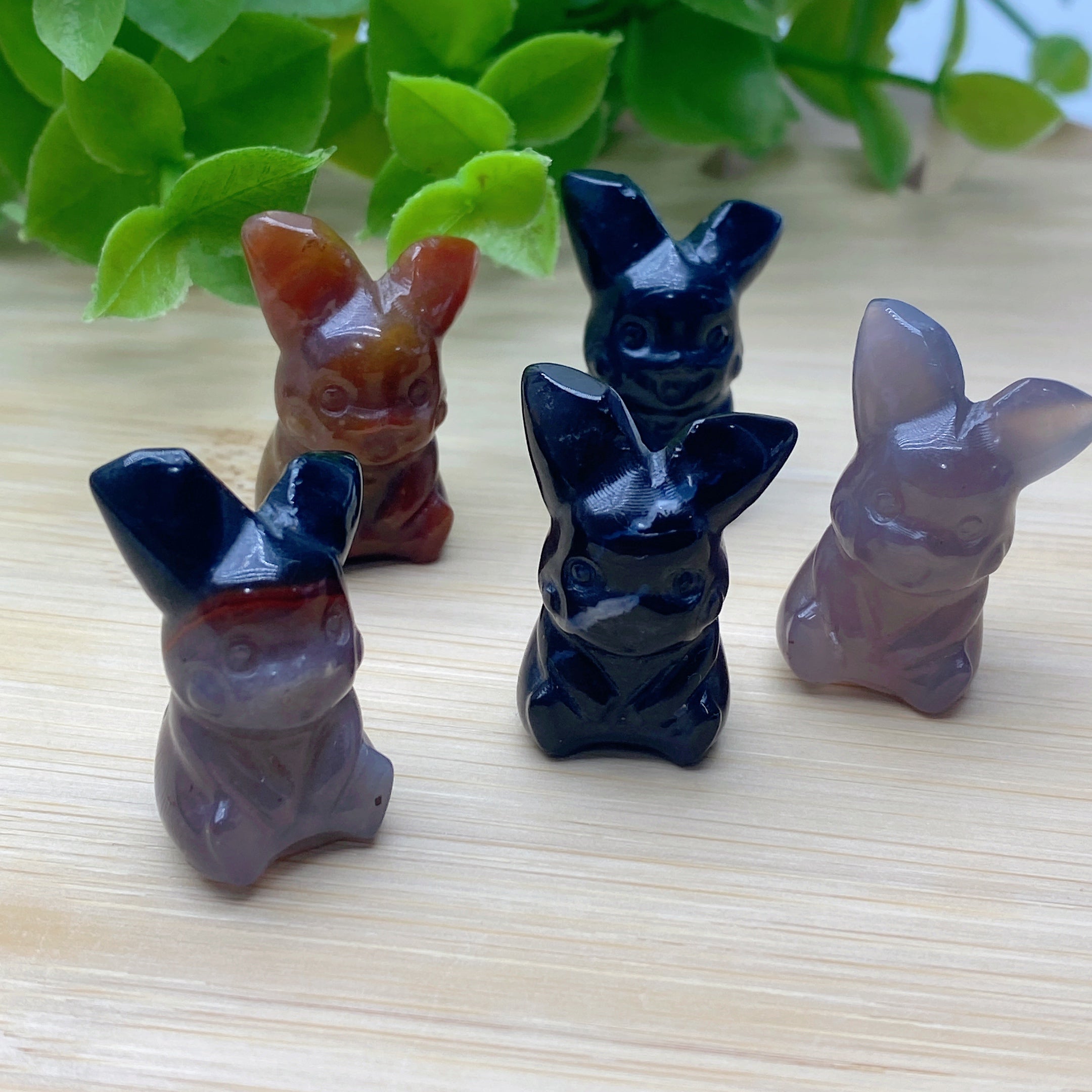 1.0 inch Ocean Jasper Mini Pikachu Crystal Animal Carving