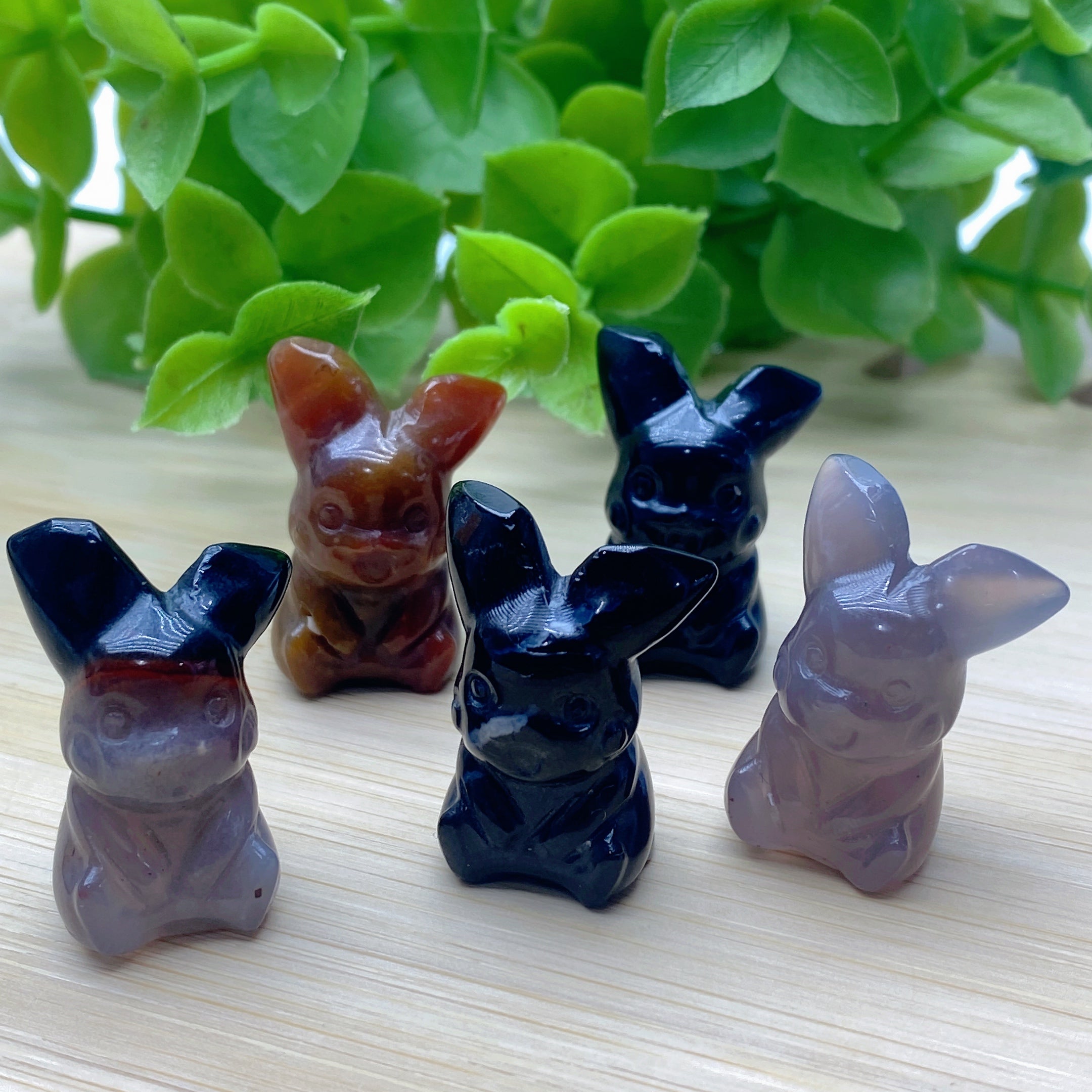 1.0 inch Ocean Jasper Mini Pikachu Crystal Animal Carving