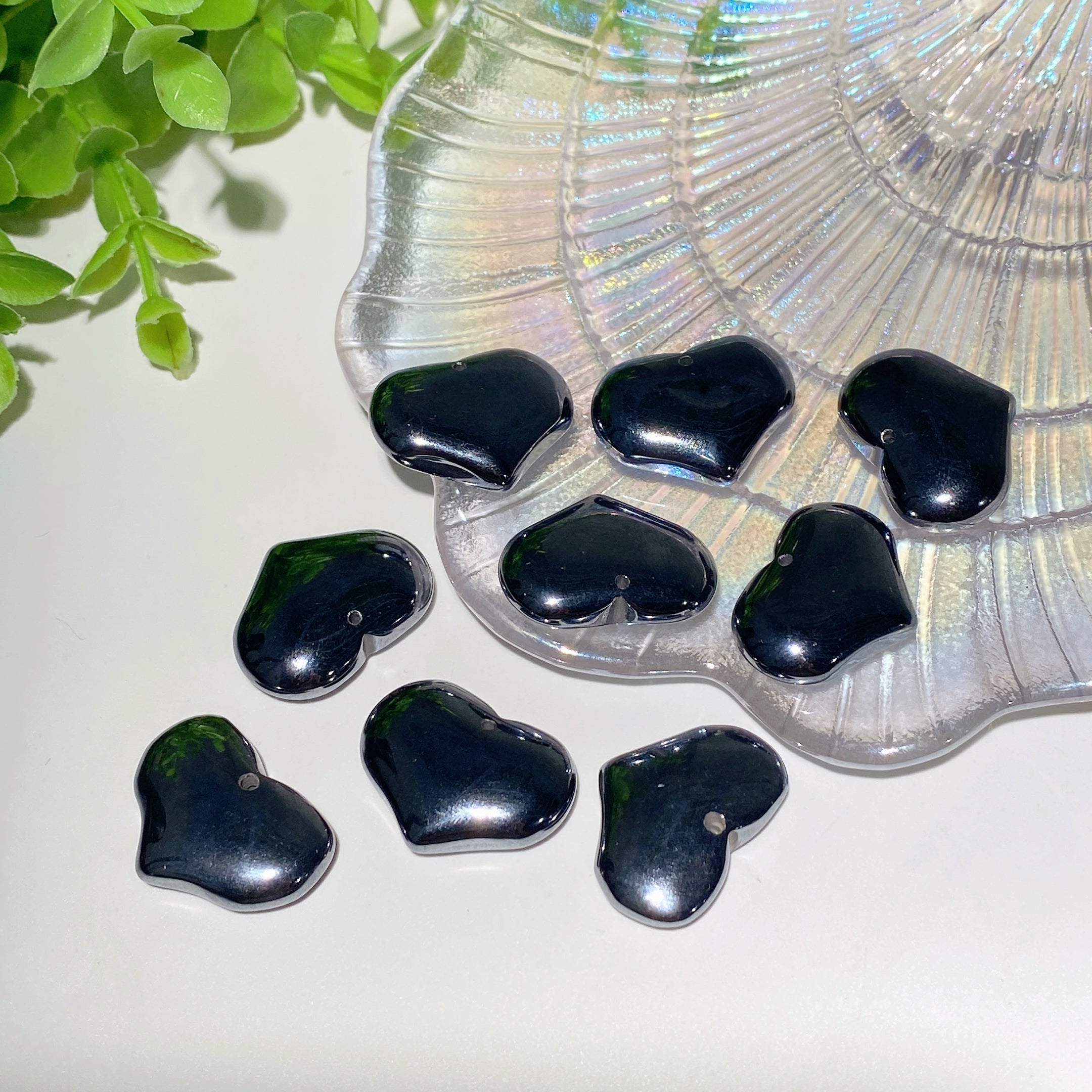 1.0 Inch Terahertz Heart Shape Crystal Pendant Healing