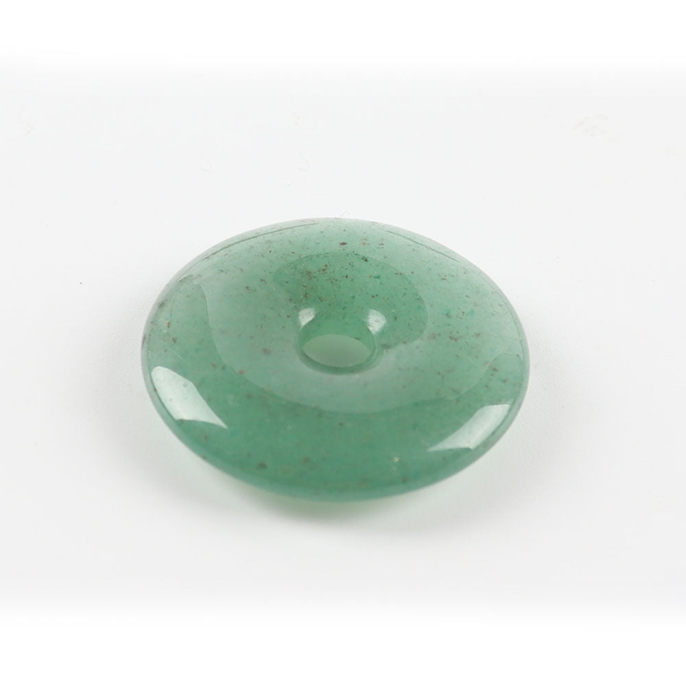 1.08 inch Aventurine Round Crystal Donut Pendant