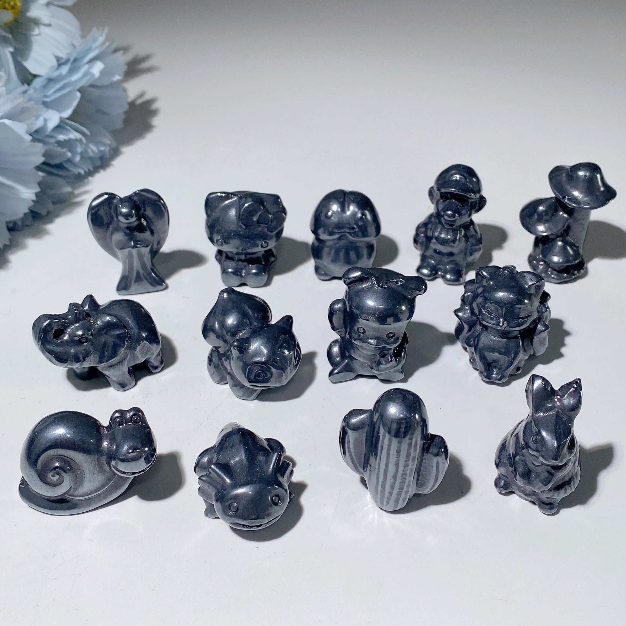1.1-1.5 Inch Hematite Crystal Figurines for Healing Energy