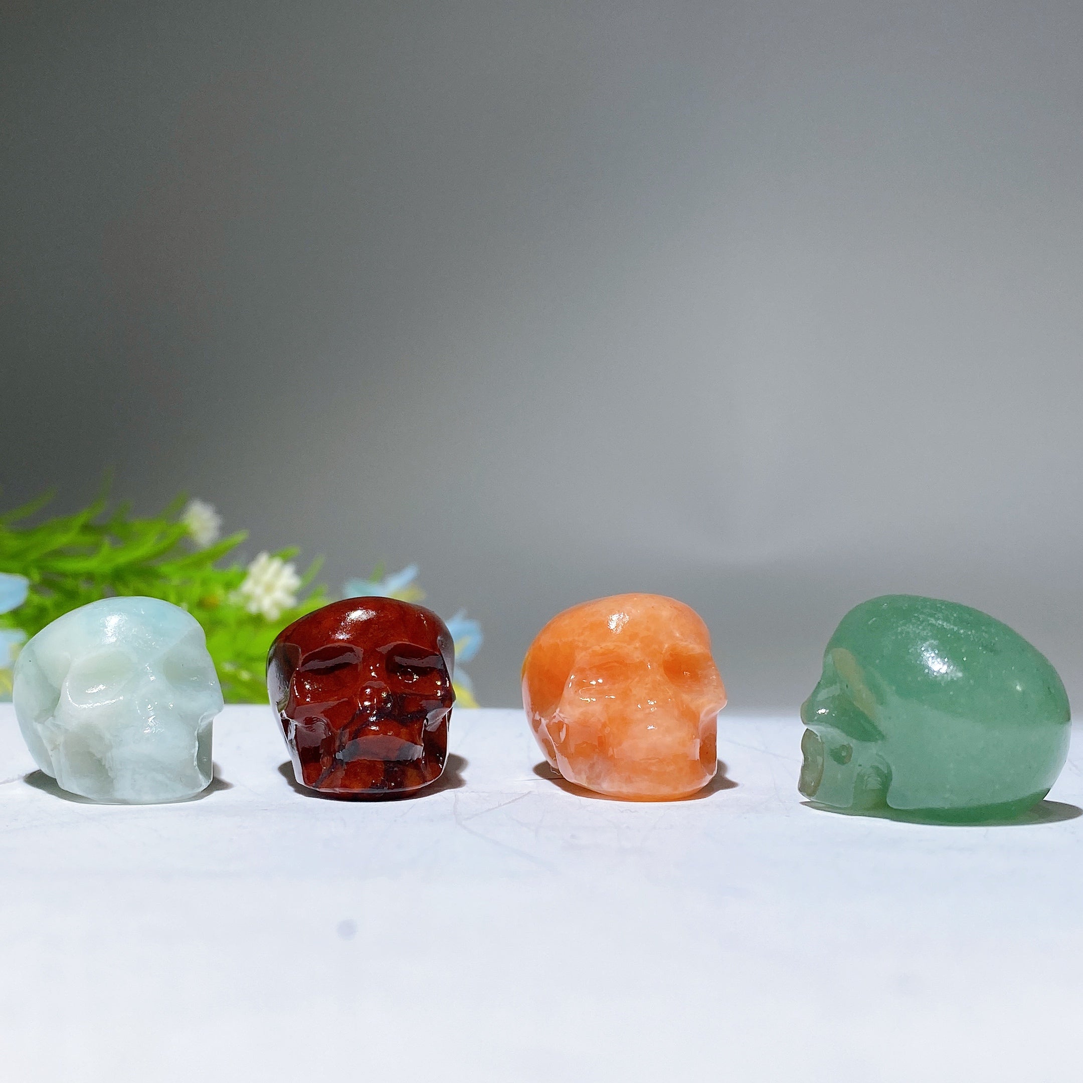 1.1 inch Crystal Healing Skull Carving Variety