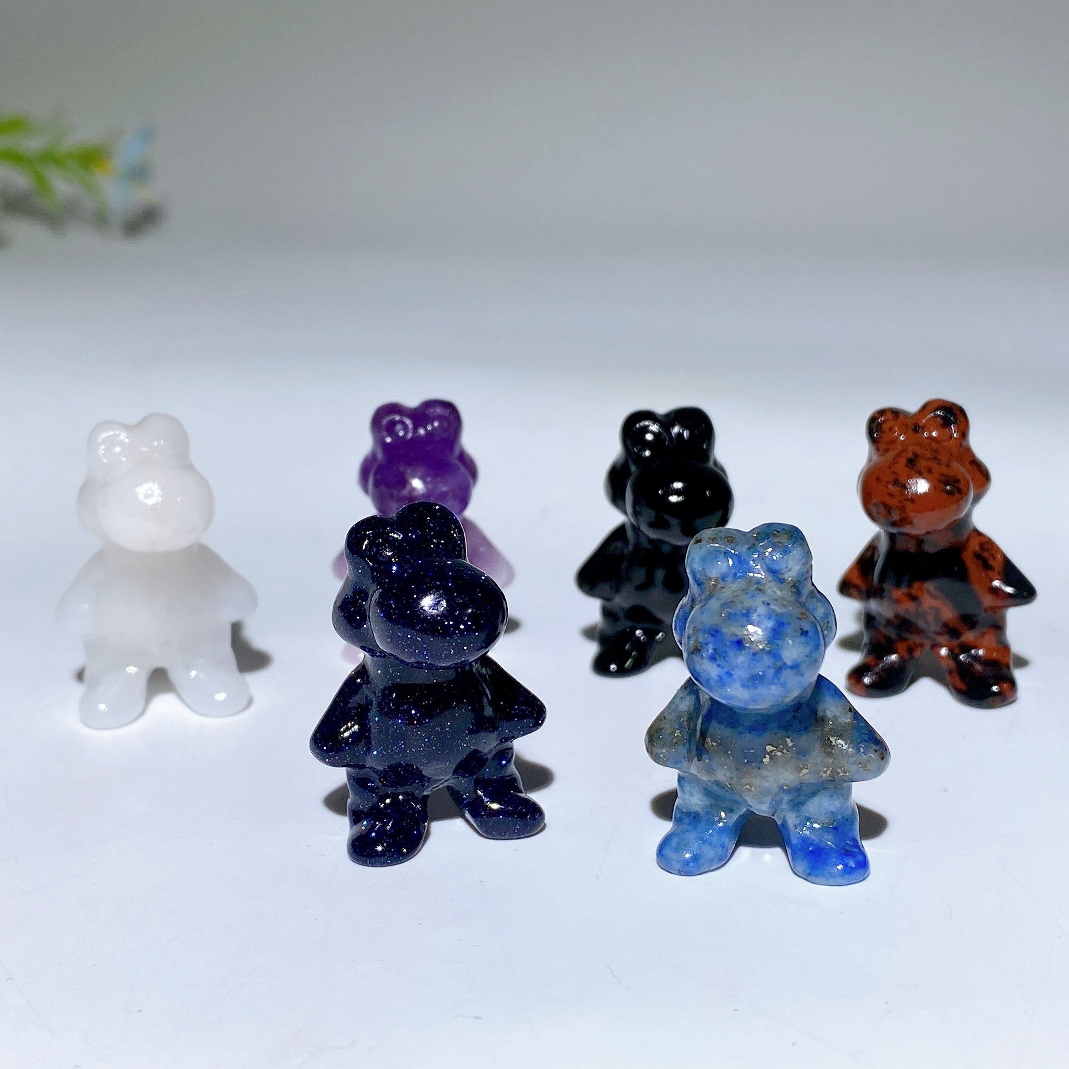 1.1 inch Mini Crystal Bear Figurine Carvings for Healing
