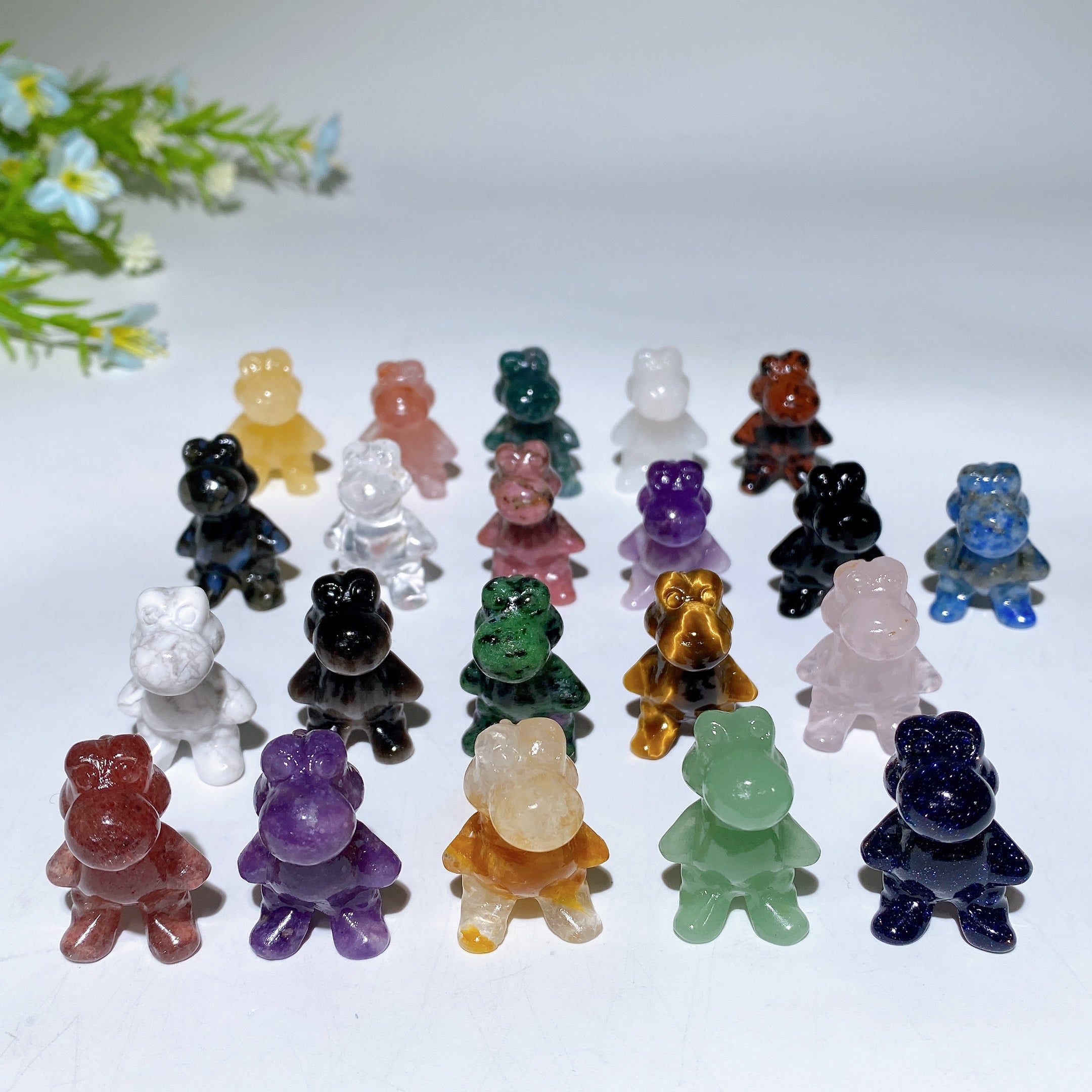 1.1 inch Mini Crystal Bear Figurine Carvings for Healing