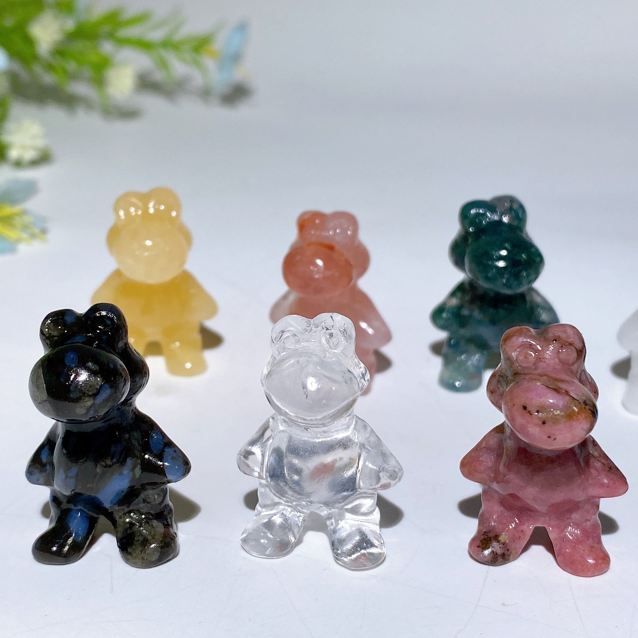 1.1 inch Mini Crystal Bear Figurine Carvings for Healing