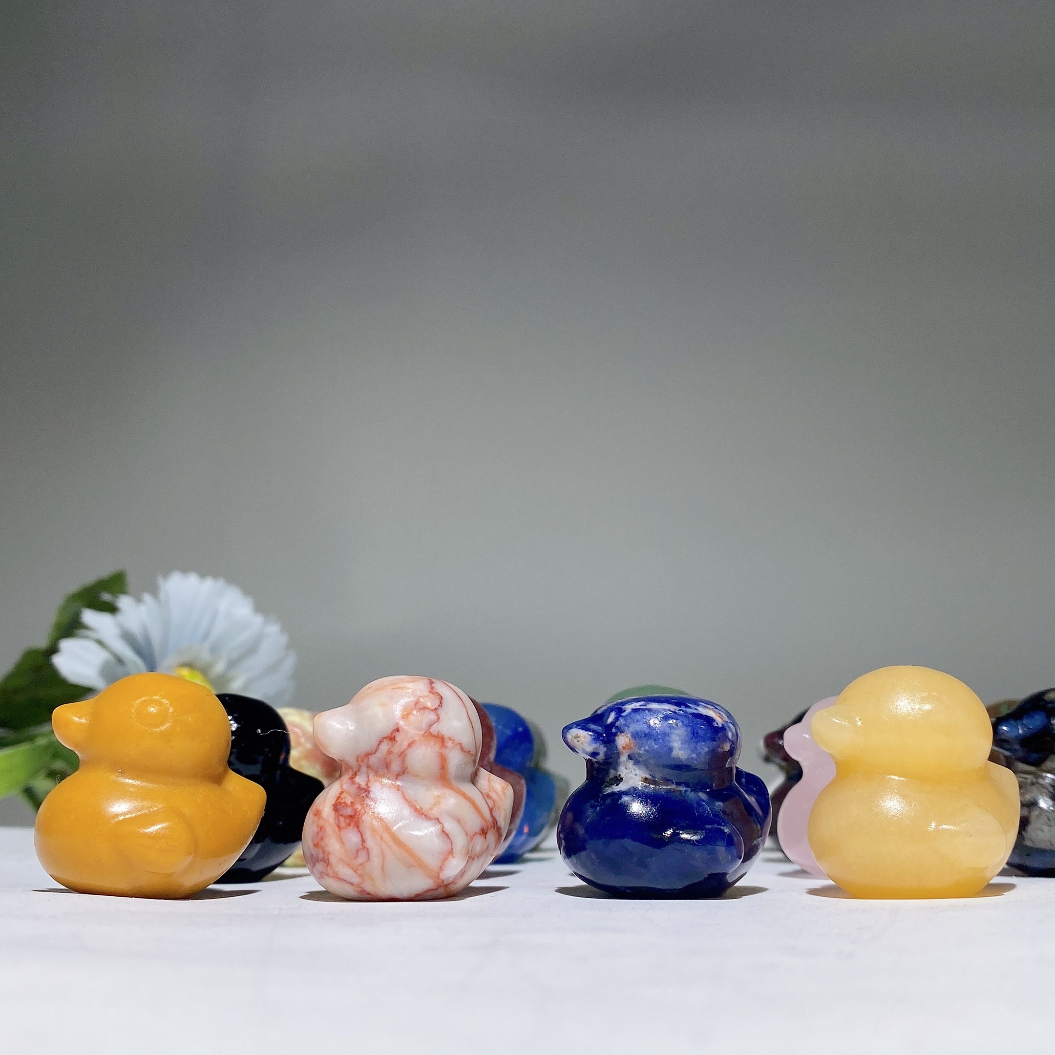 1.1 Inch Mini Crystal Duck Carving for Healing Energy