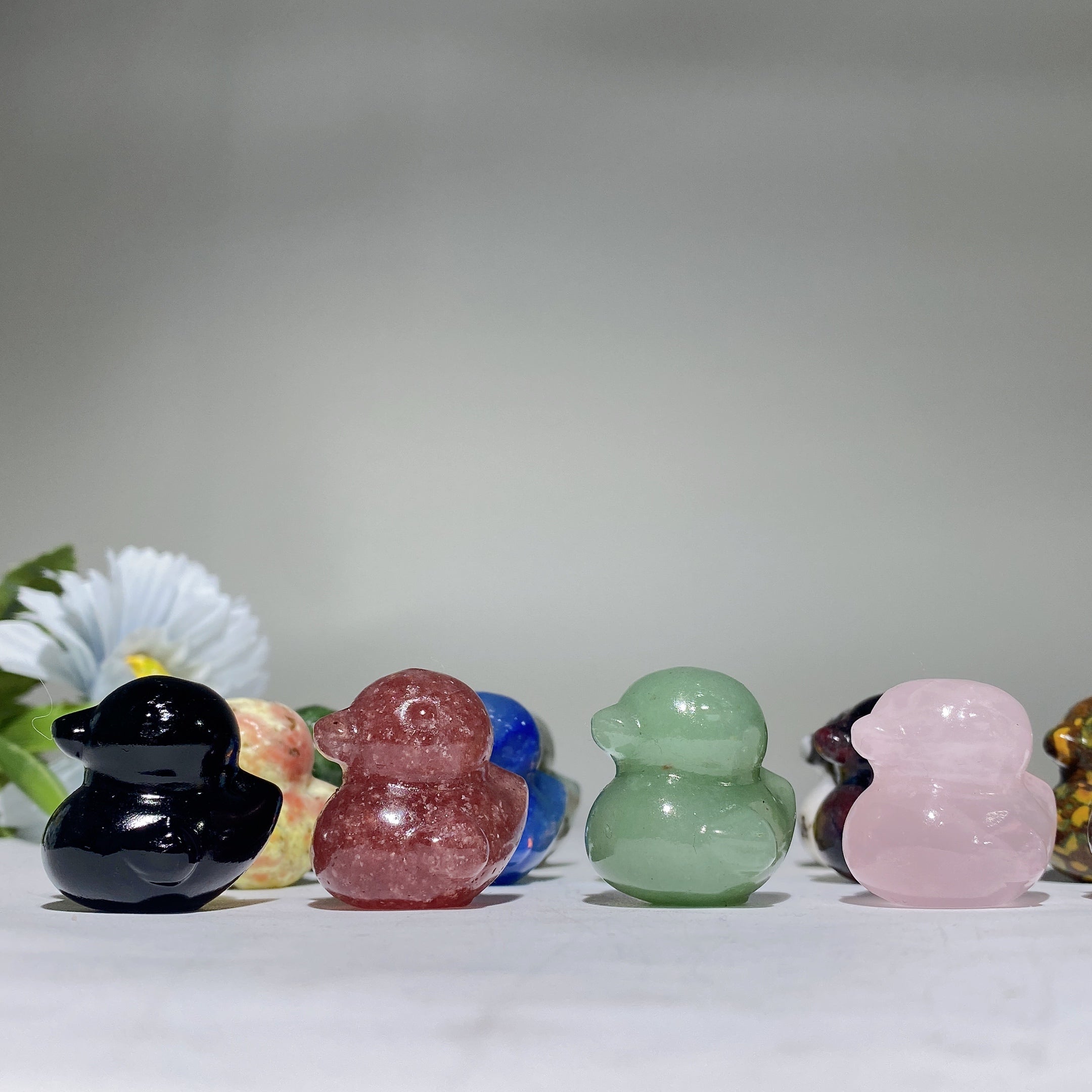 1.1 Inch Mini Crystal Duck Carving for Healing Energy
