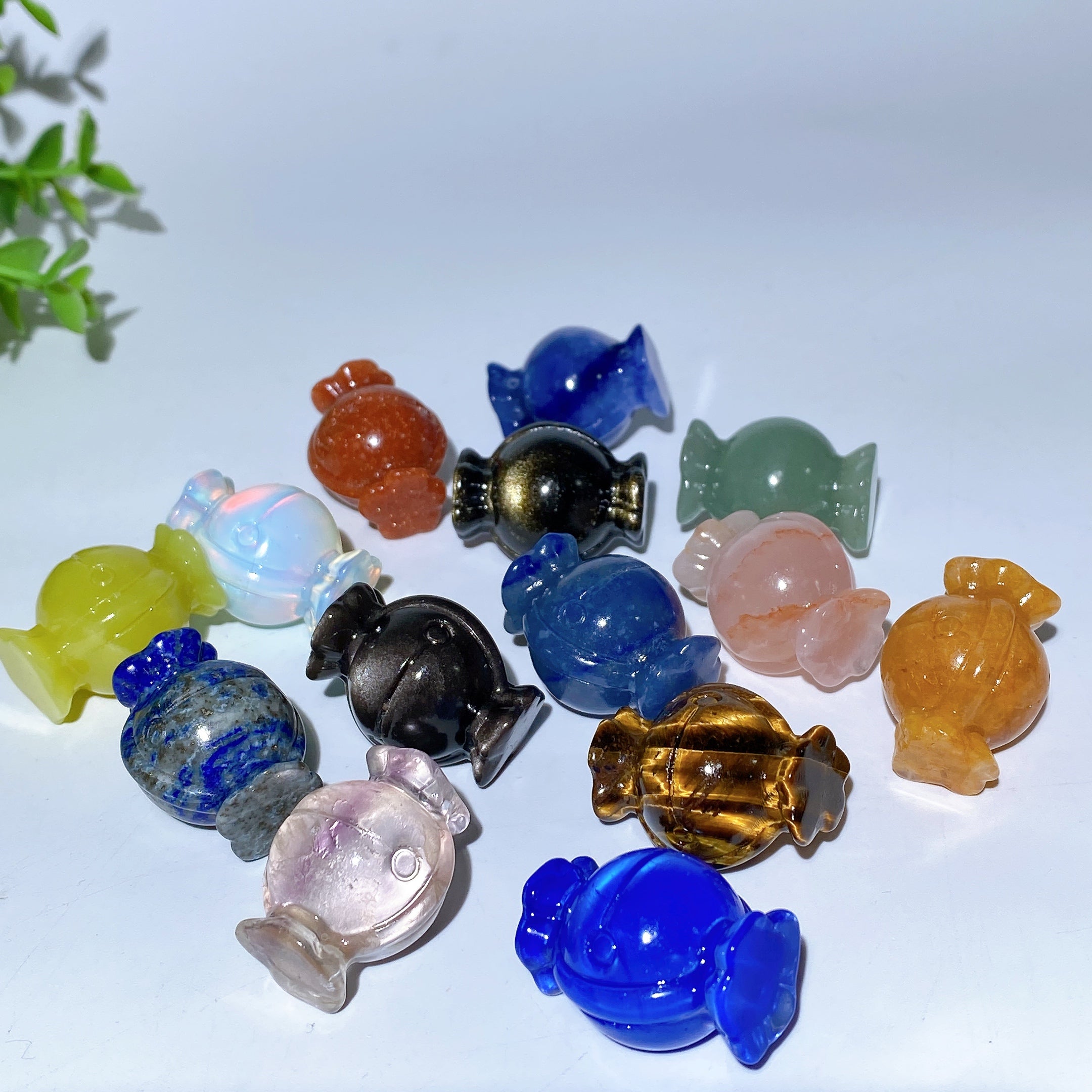 1.1 Inch Mixed Crystal Candy Carvings Figurines for Healing