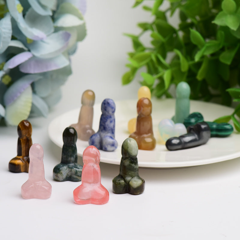 1.1 inch Mixed Crystal Mini Figurine Carvings for Healing