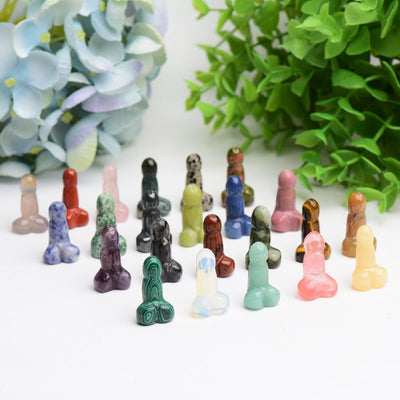 1.1 inch Mixed Crystal Mini Figurine Carvings for Healing