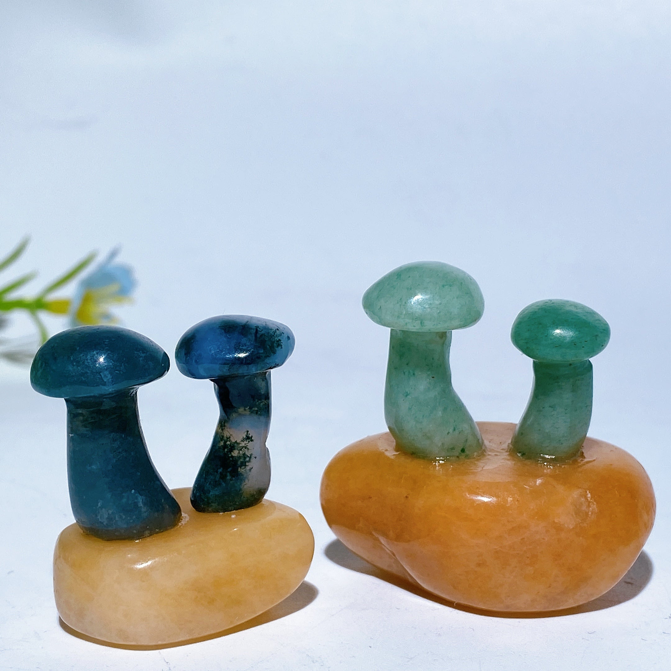 1.2-1.4 Inch Green Aventurine Mushroom Crystal Figurine