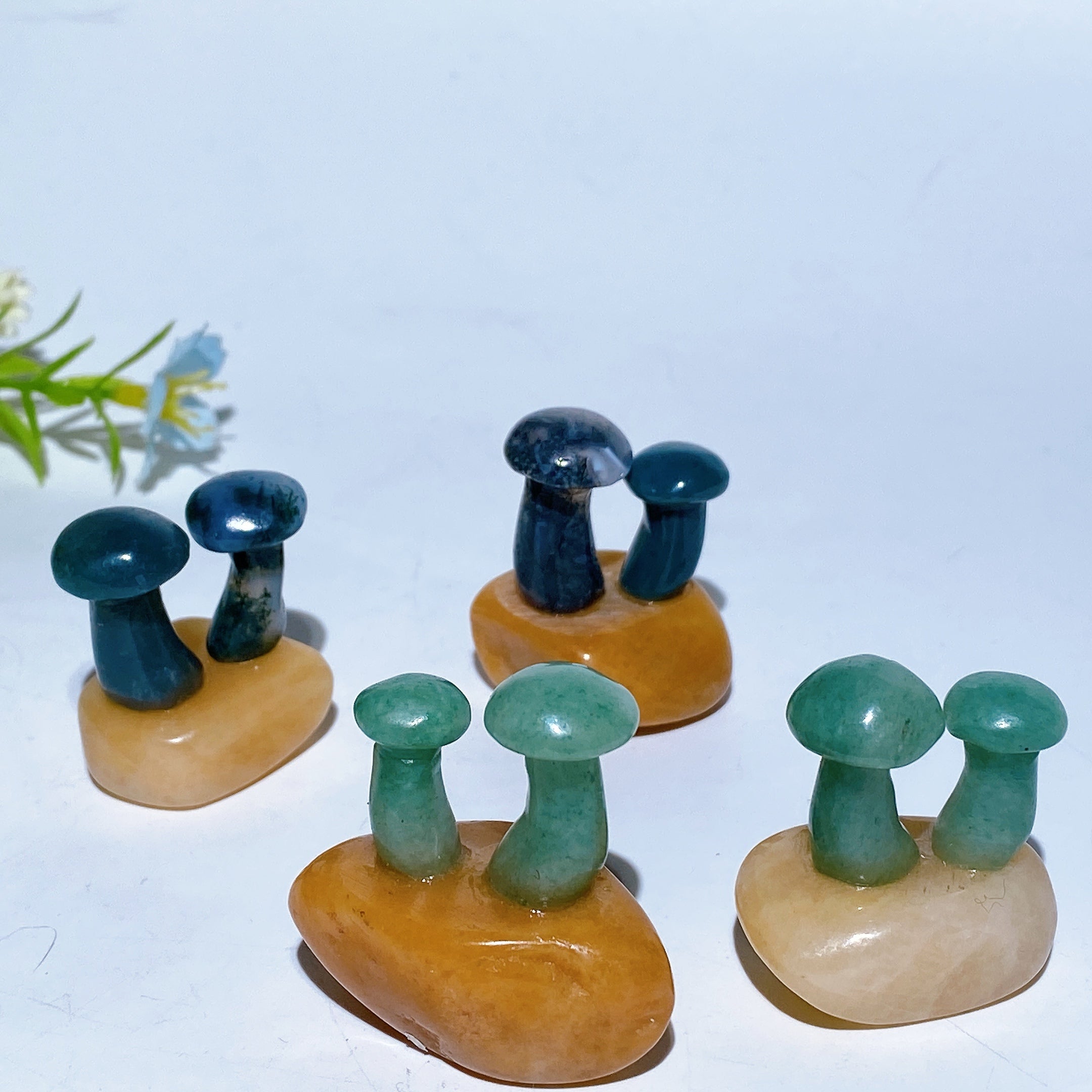 1.2-1.4 Inch Green Aventurine Mushroom Crystal Figurine