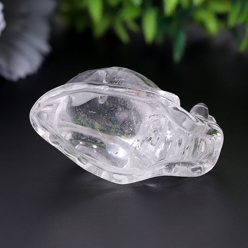 1.2-1.5 inch Clear Quartz Snail Crystal Animal Carving Figurine