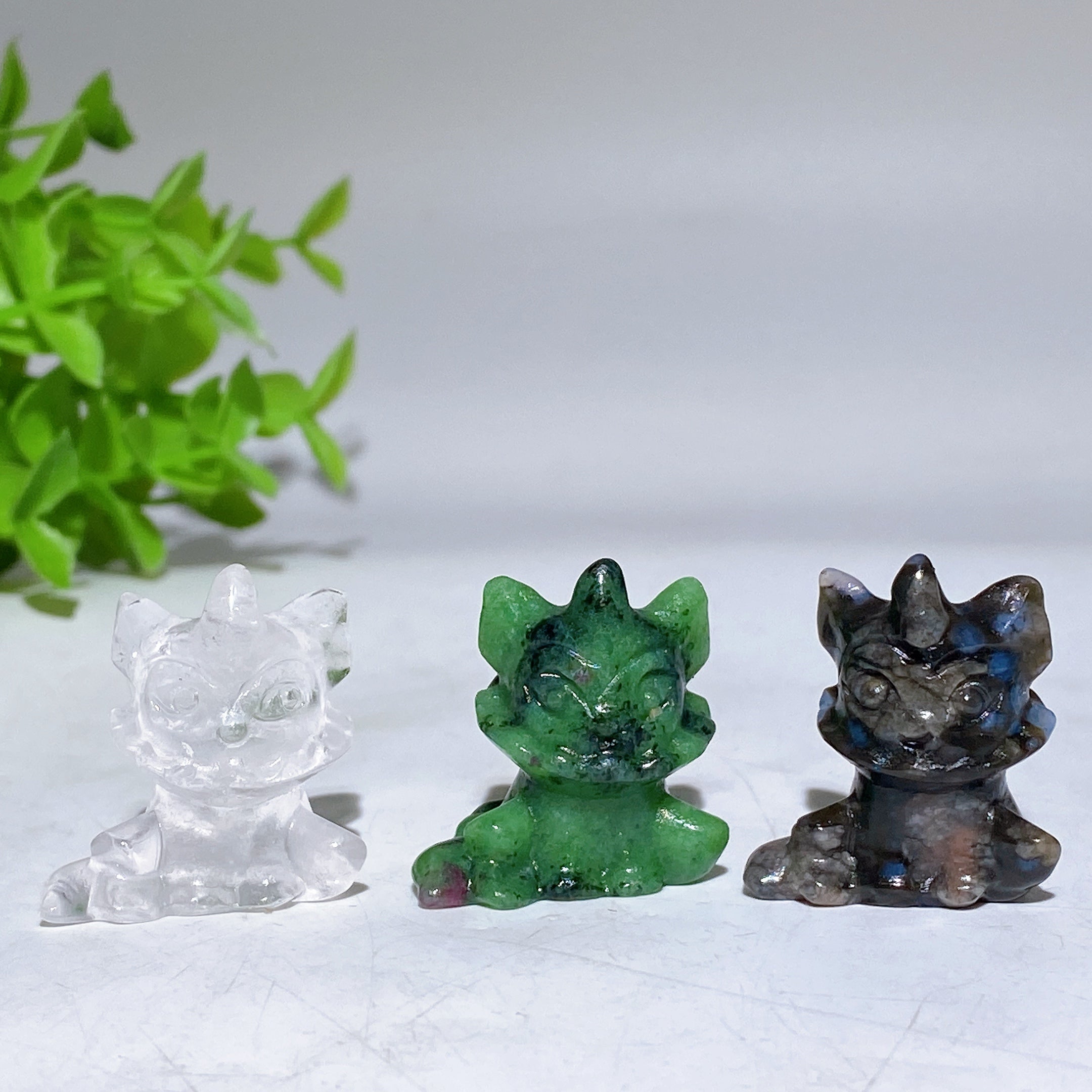 1.2-Inch Mini Crystal Figurine Carvings for Healing Energy