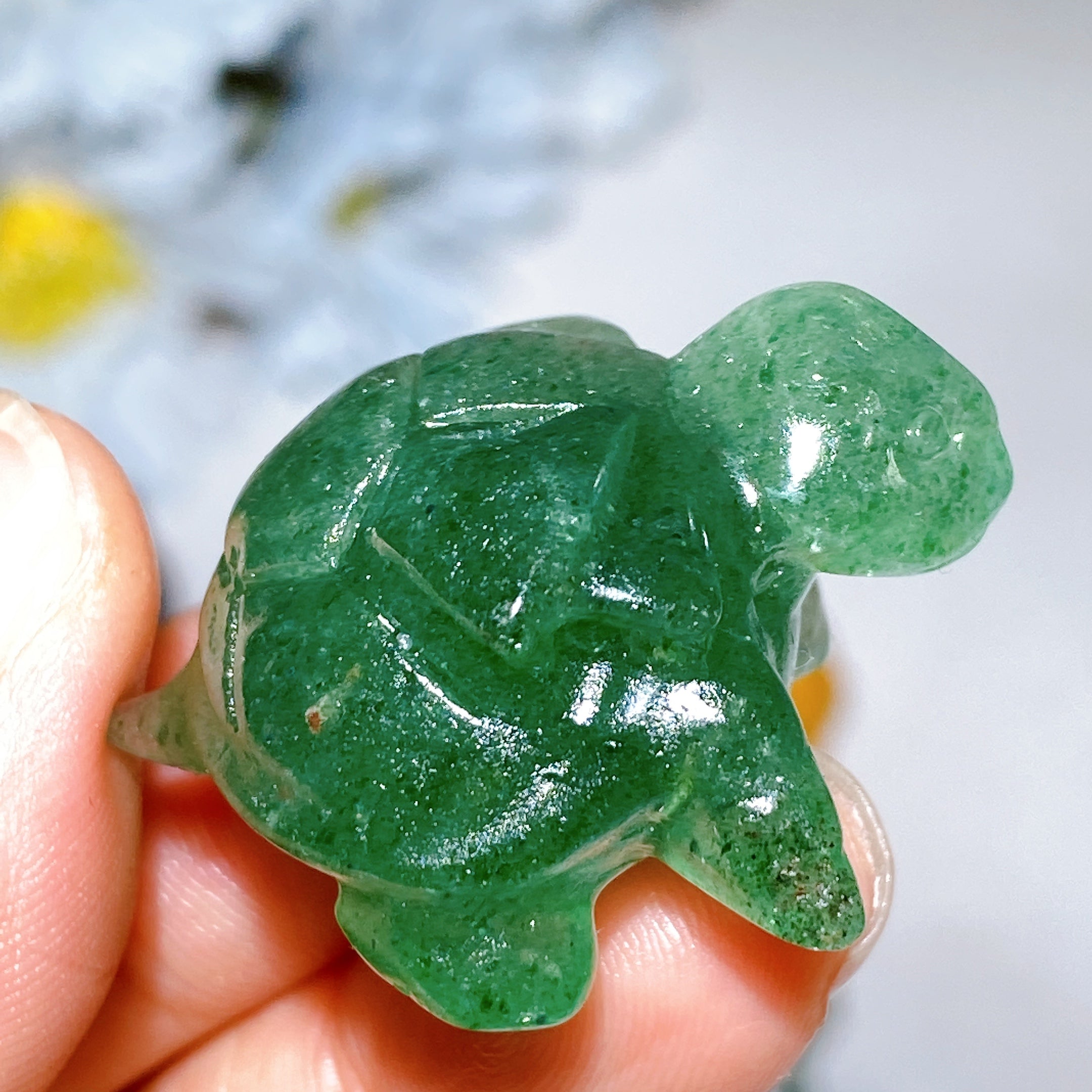 1.2 Inch Mini Crystal Turtle Carving Figurine for Healing